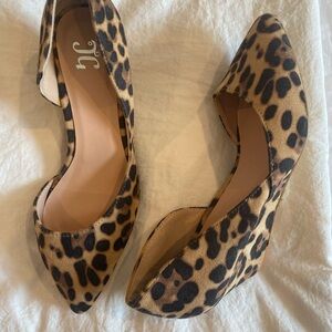 Animal print wedges